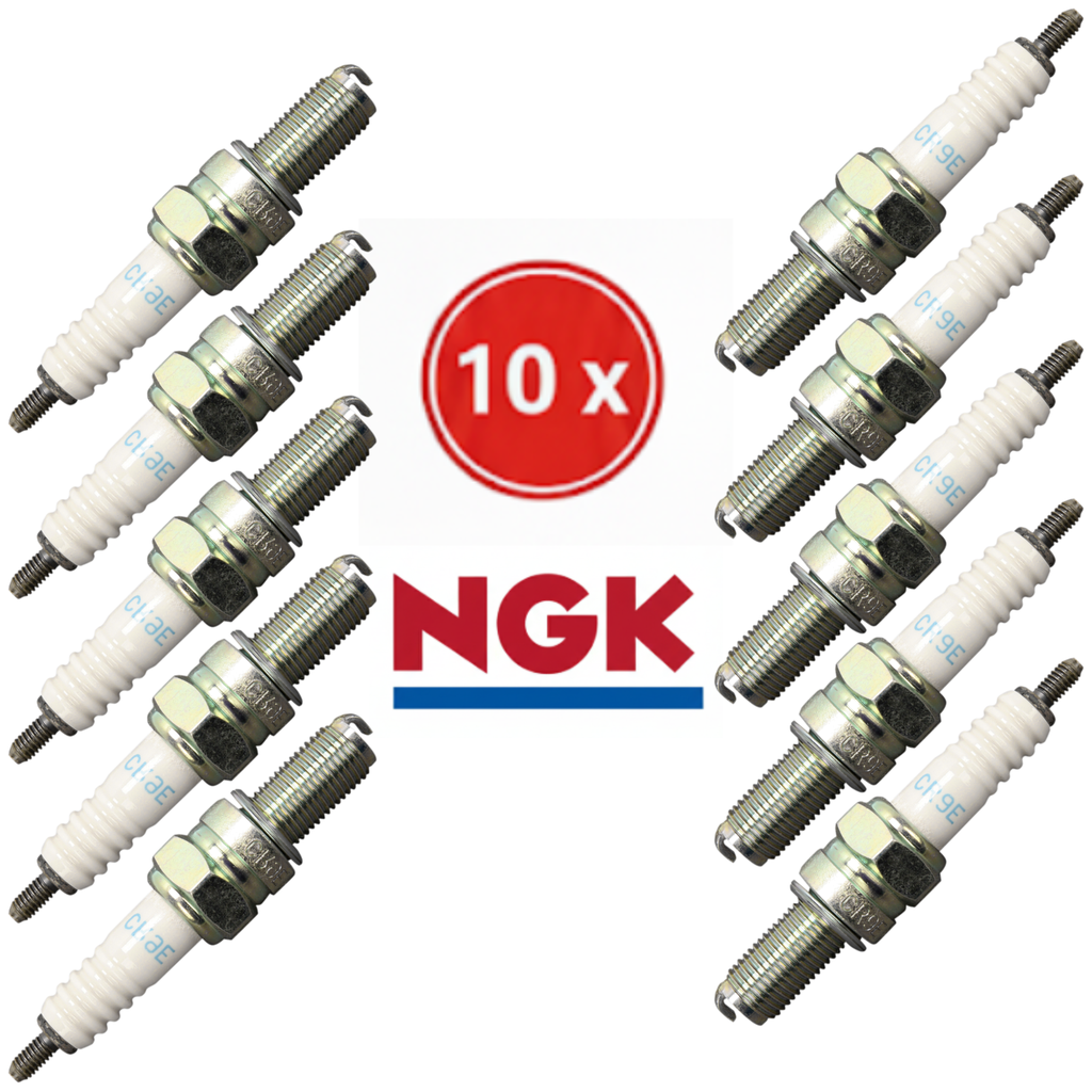 Lot de 10 Bougies NGK CR9E - Le Standard OEM pour Moto Sportive (GSX-R, R6, Ninja)