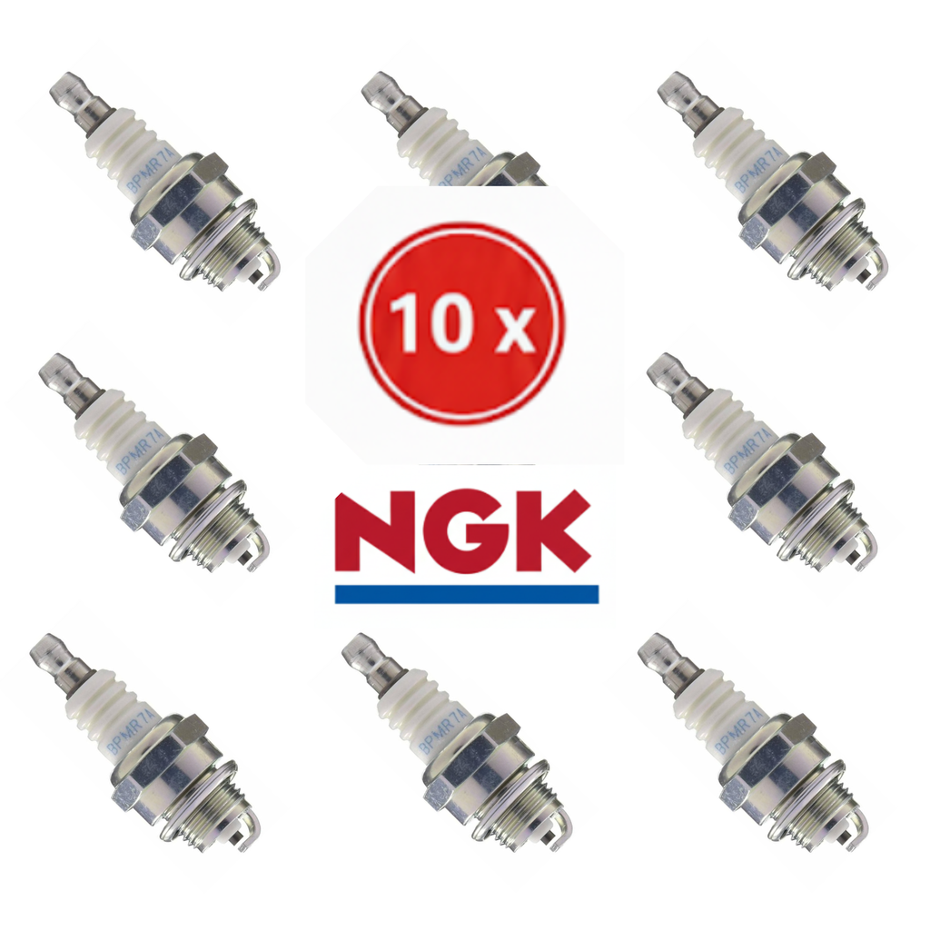 Lot de 10 Bougies NGK BPMR7A - La Référence pour Scie à Chaîne, Souffleuse & Coupe-Herbe (Stihl/Husqvarna)