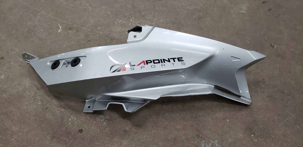 silver, lh rear hood