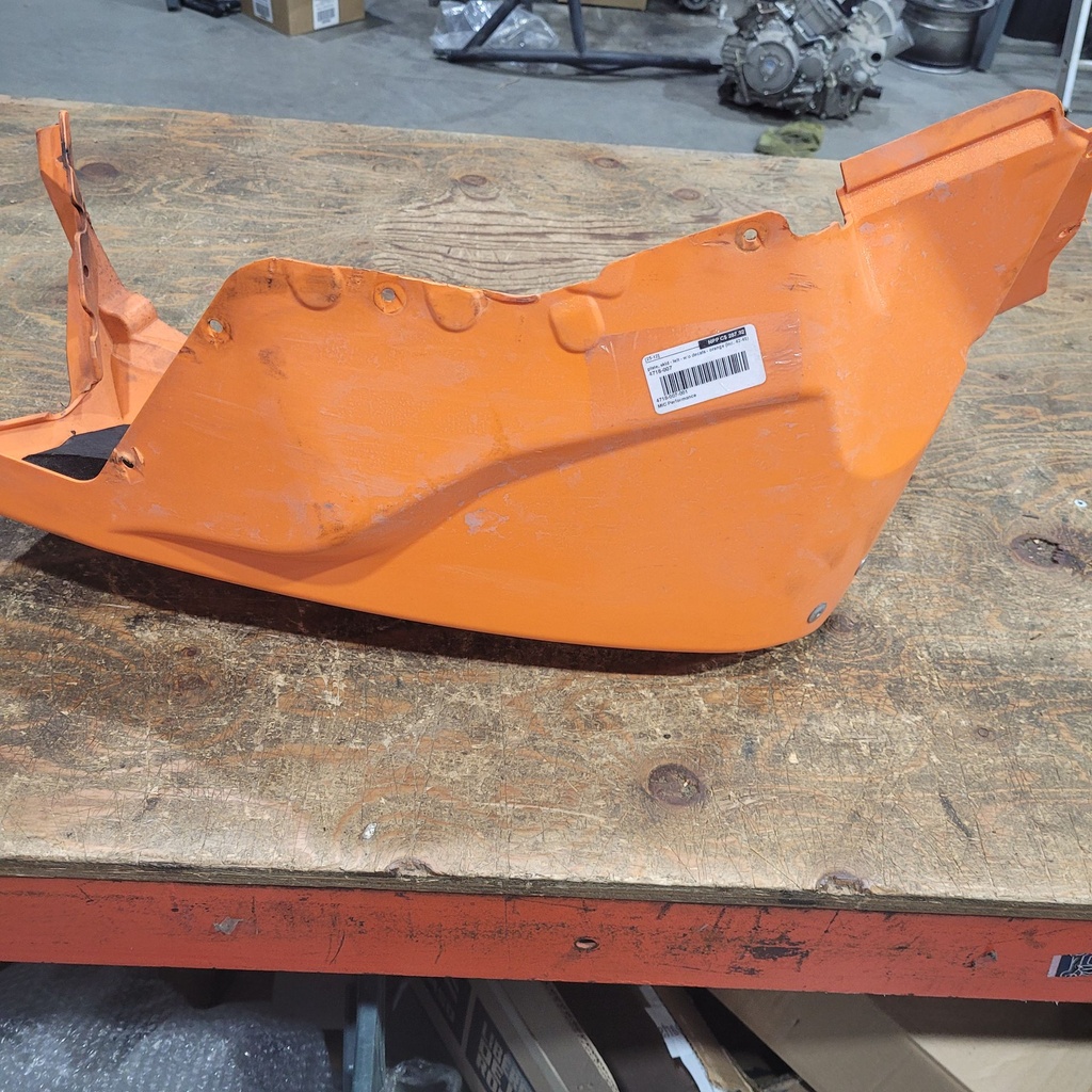 plate, skid - left - w/o decals - orange (inc. 42-46)