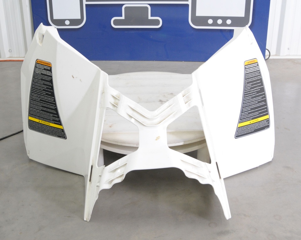 Console, Lower - w/Decals - White