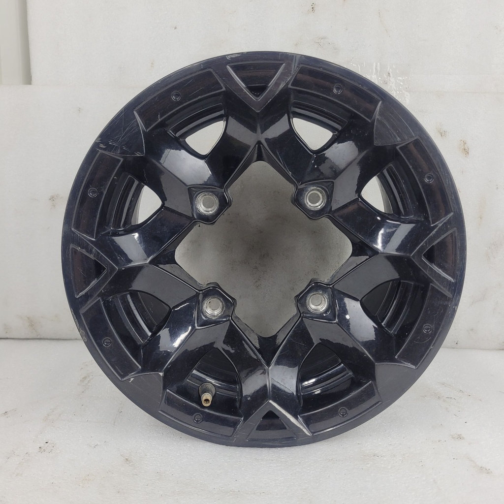 black, rear rim