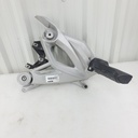rh crystal silver rear footrest support