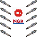 Lot de 10 Bougies d'Allumage NGK BR9ES - Haute Performance pour Moto 2T, Motoneige, Jet-ski
