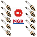 Lot de 10 Bougies NGK BPR9ES (Isolant Projeté) - Anti-Encrassement pour Motoneige, Bateau, 2 Temps
