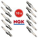 Set of 10 NGK DCPR8E Spark Plugs (Cooler) - For Harley-Davidson Stage 1 / Modified Engine